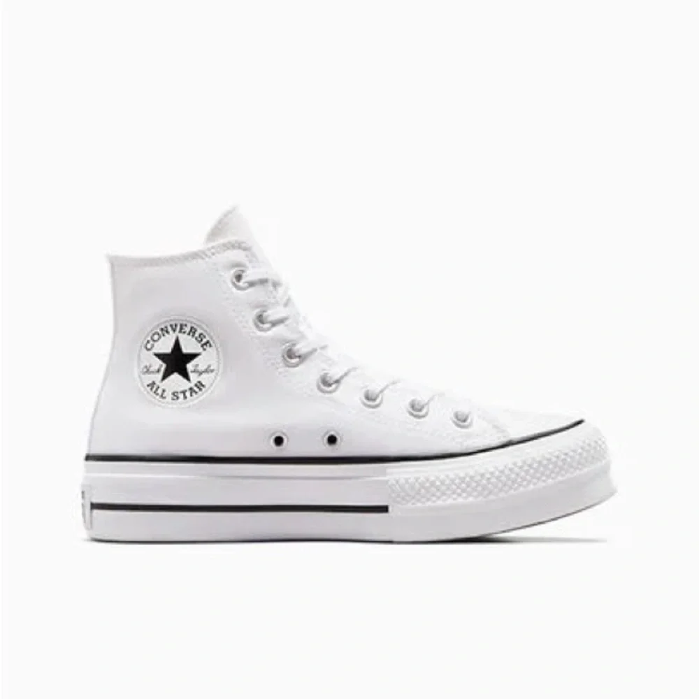 Converse | White Leather High-Top Sneakers - Picture 1 of 4